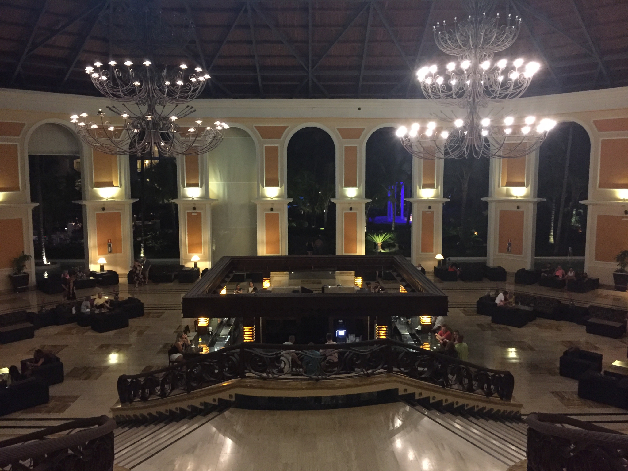 Main lounge area at night